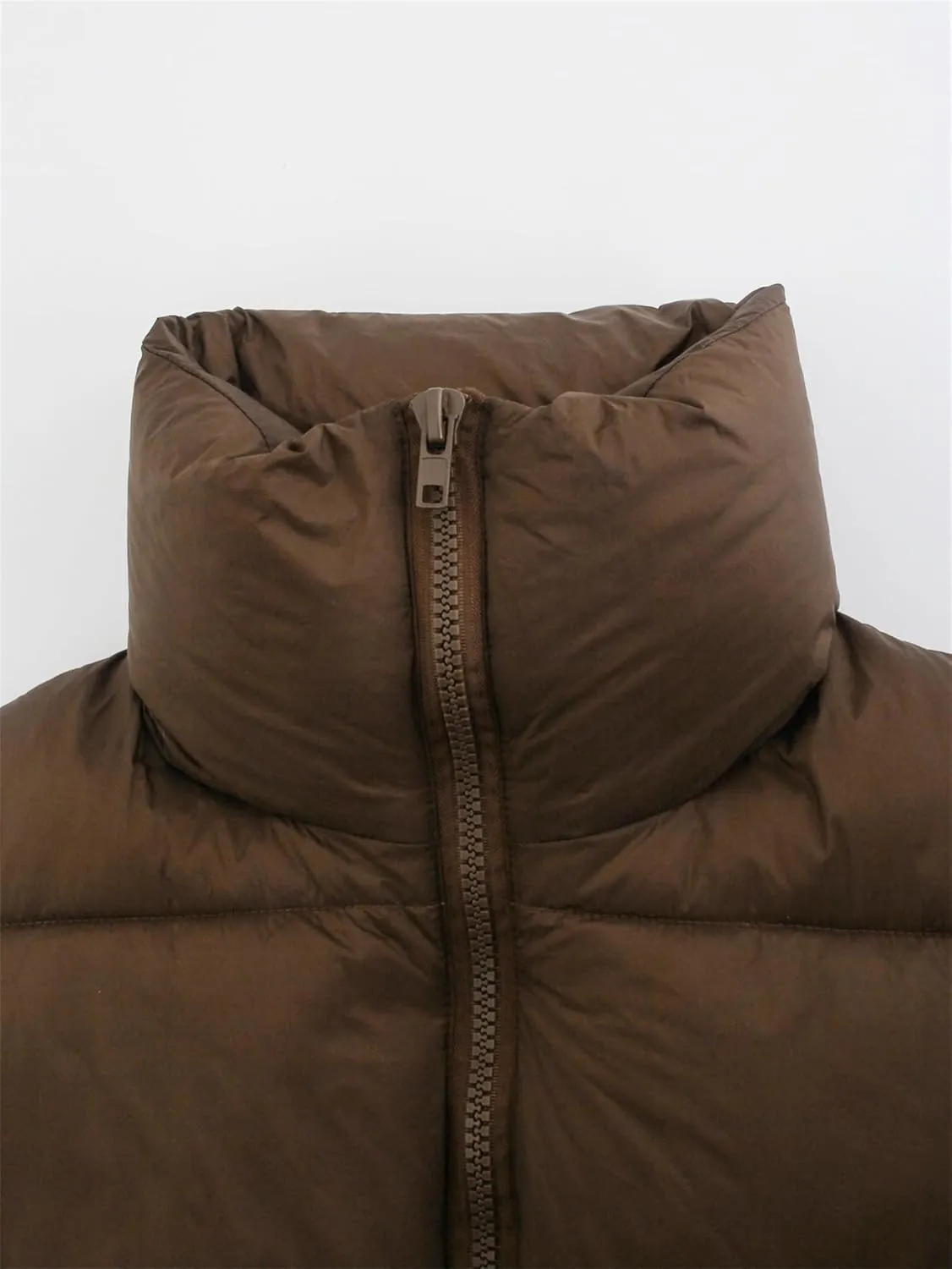 Cropped Puffer Vest for Women Lightweight Full Zip Sleeveless Warm Padded Coat Fall Gilet Jacket 2023 Puffy Outerwear
