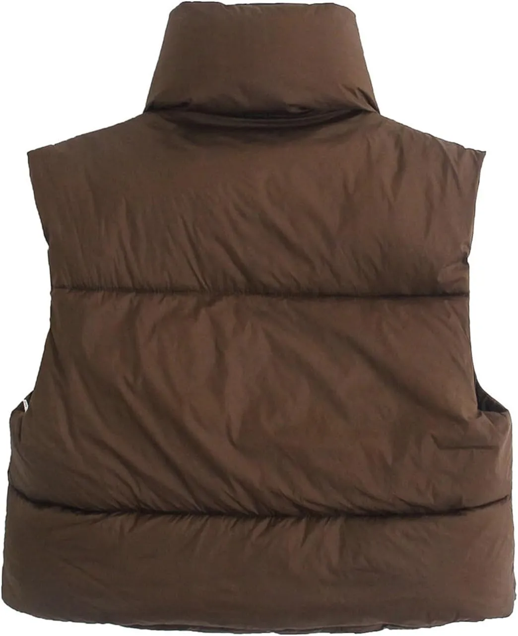Cropped Puffer Vest for Women Lightweight Full Zip Sleeveless Warm Padded Coat Fall Gilet Jacket 2023 Puffy Outerwear