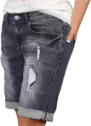 Denim Shorts Women High Waisted 2024 Summer Sexy Casual Loose Jean Slim Hole Stretchy Denim Shorts Pant with Pocket