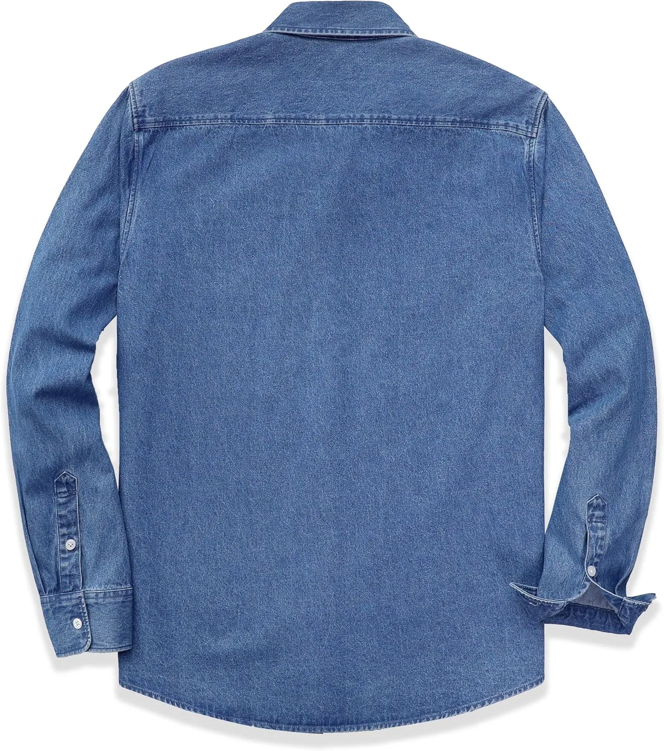 Dubinik® Denim Shirt Men Mens Denim Shirts Long Sleeve Mens Denim Button Down Shirt Cotton Regular Fit Casual Work Shirts