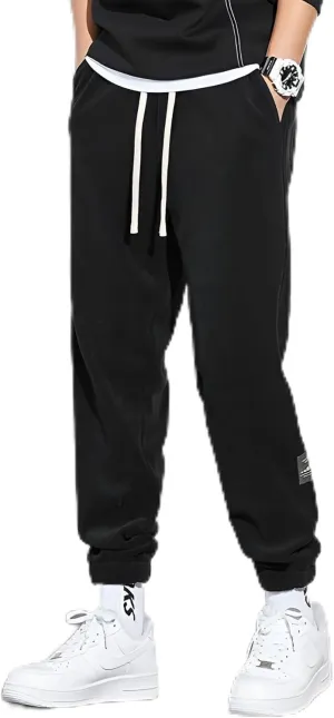 Ellniges]【Fleece-Lined Corduroy Trousers Men's Winter Warm with Velvet-Soft Thermal Insulation, Elastic Waist Business Casual Chinos for Fall & Christmas Outdoor Activities
