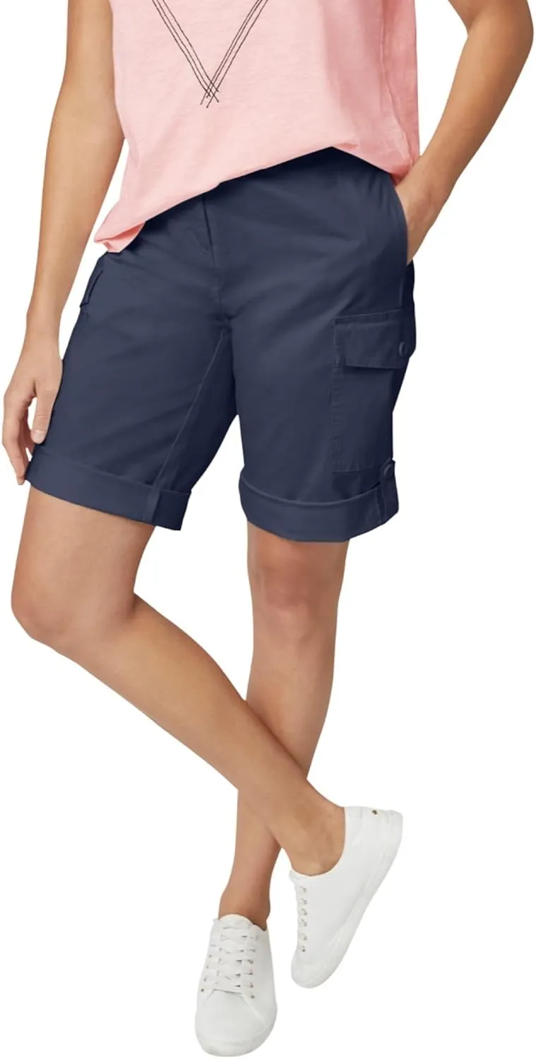 ellos Women's Plus Size Convertible Cargo Shorts