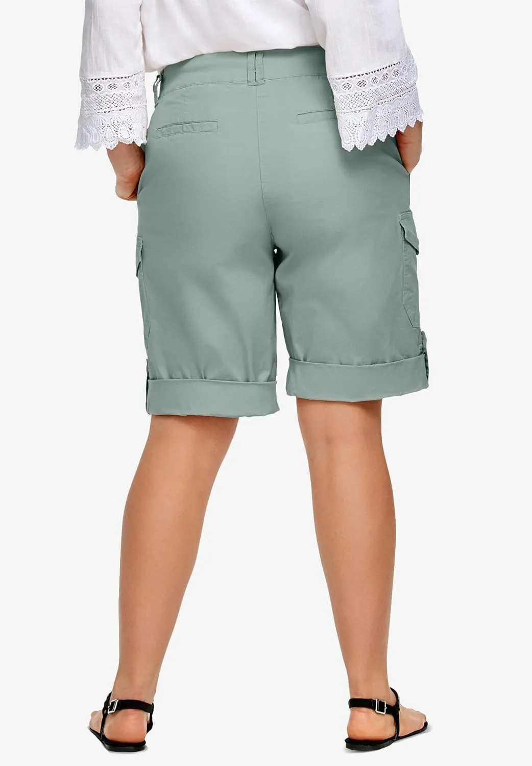 ellos Women's Plus Size Convertible Cargo Shorts