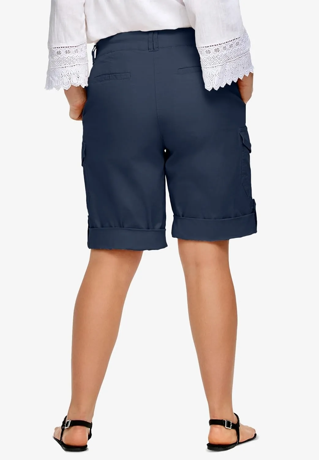 ellos Women's Plus Size Convertible Cargo Shorts