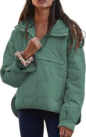 Fall Coats for Women 2023 Quilted Down Jacket Lightweight Puffer Jackets Dolman Sleeve Casual Padded Coat with Pockets