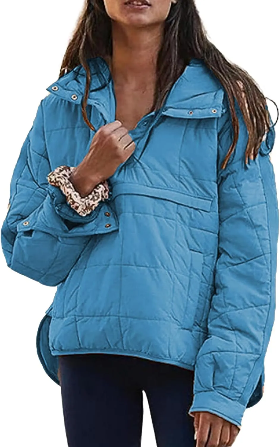 Fall Coats for Women 2023 Quilted Down Jacket Lightweight Puffer Jackets Dolman Sleeve Casual Padded Coat with Pockets