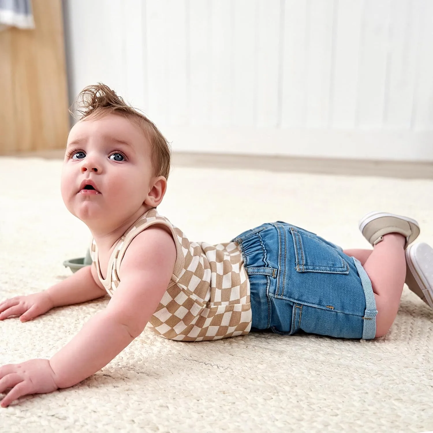 Gerber Baby and Toddler Girls Cuffed Denim Shorts