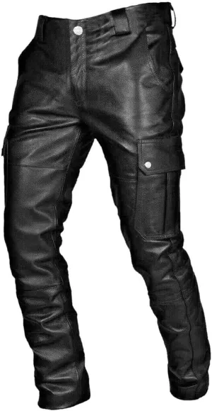 GIERIDUC Faux Leather Pants for Men's Mens Corduroy Trousers Straight Leg White Chino Pants for Men Polyester Pants for Men