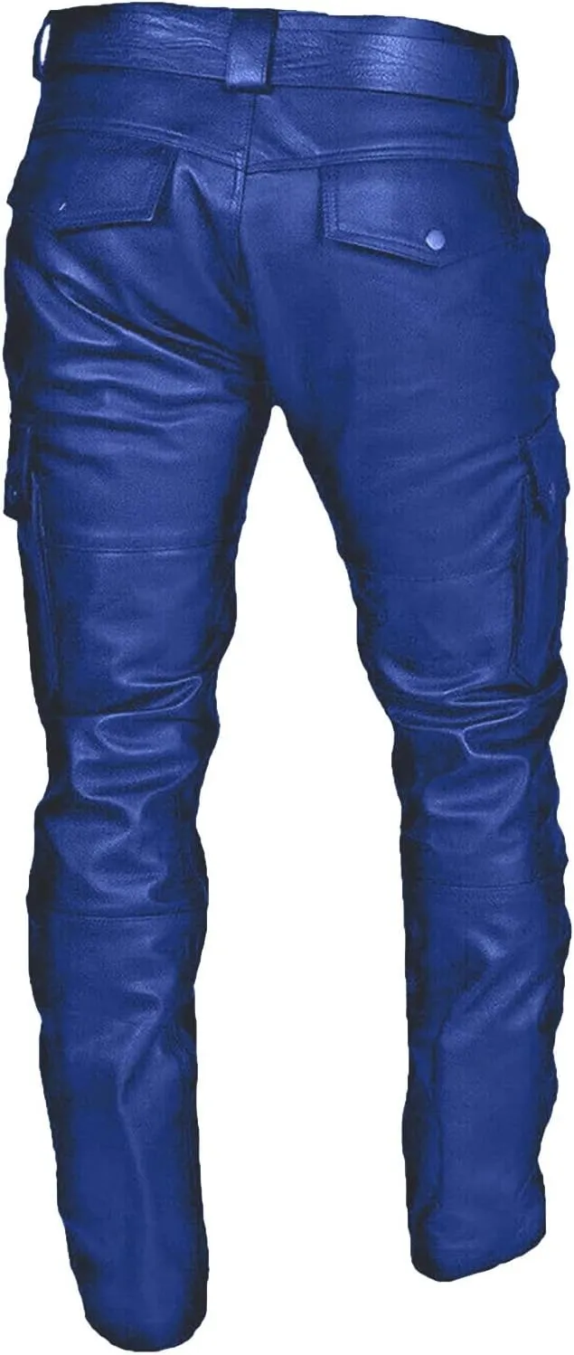 GIERIDUC Faux Leather Pants for Men's Mens Corduroy Trousers Straight Leg White Chino Pants for Men Polyester Pants for Men