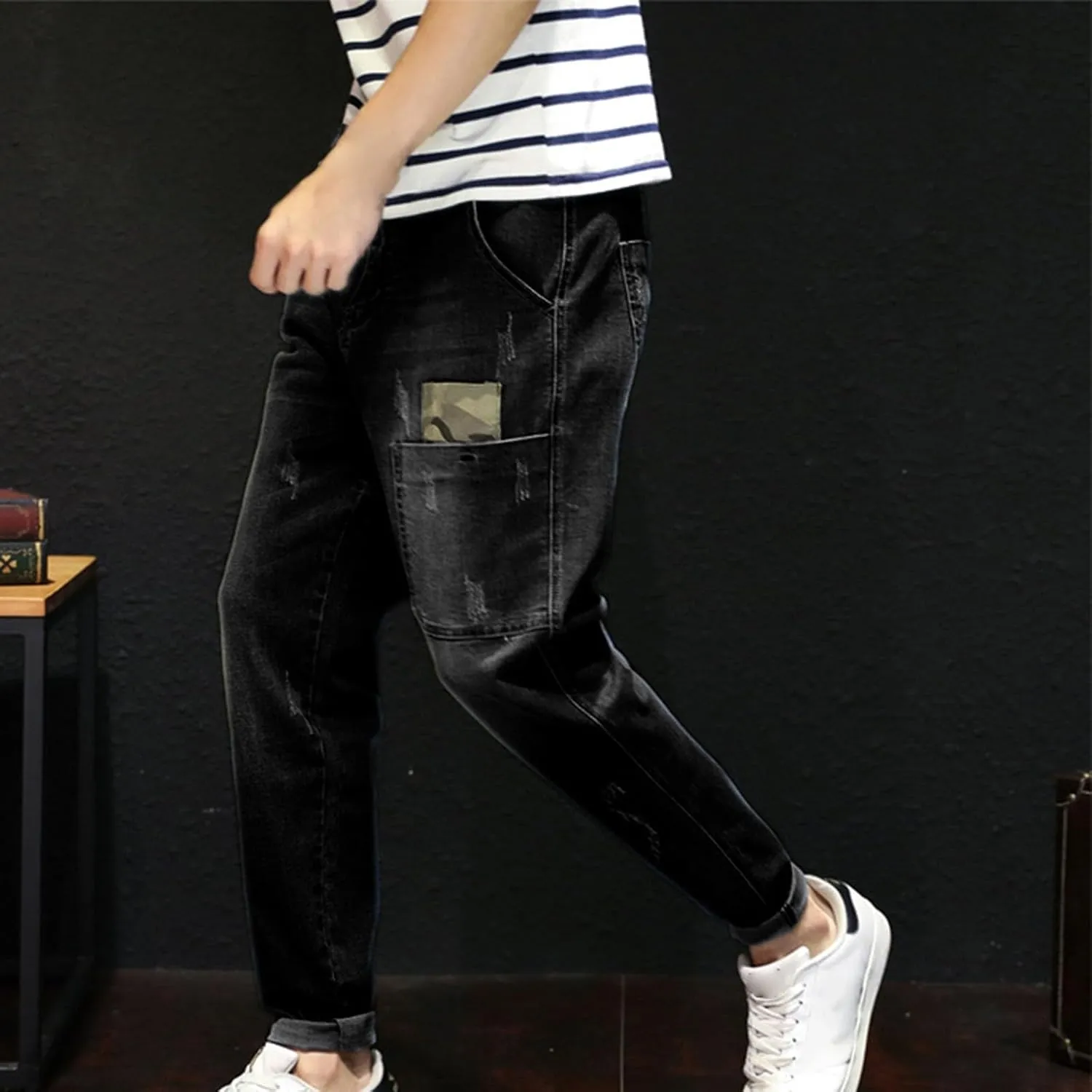 GIERIDUC Mens Casual Pants Relaxed Fit Mens Size Medium Athletic Pants Slim Fit Waterproof Trousers Loose Corduroy Trousers