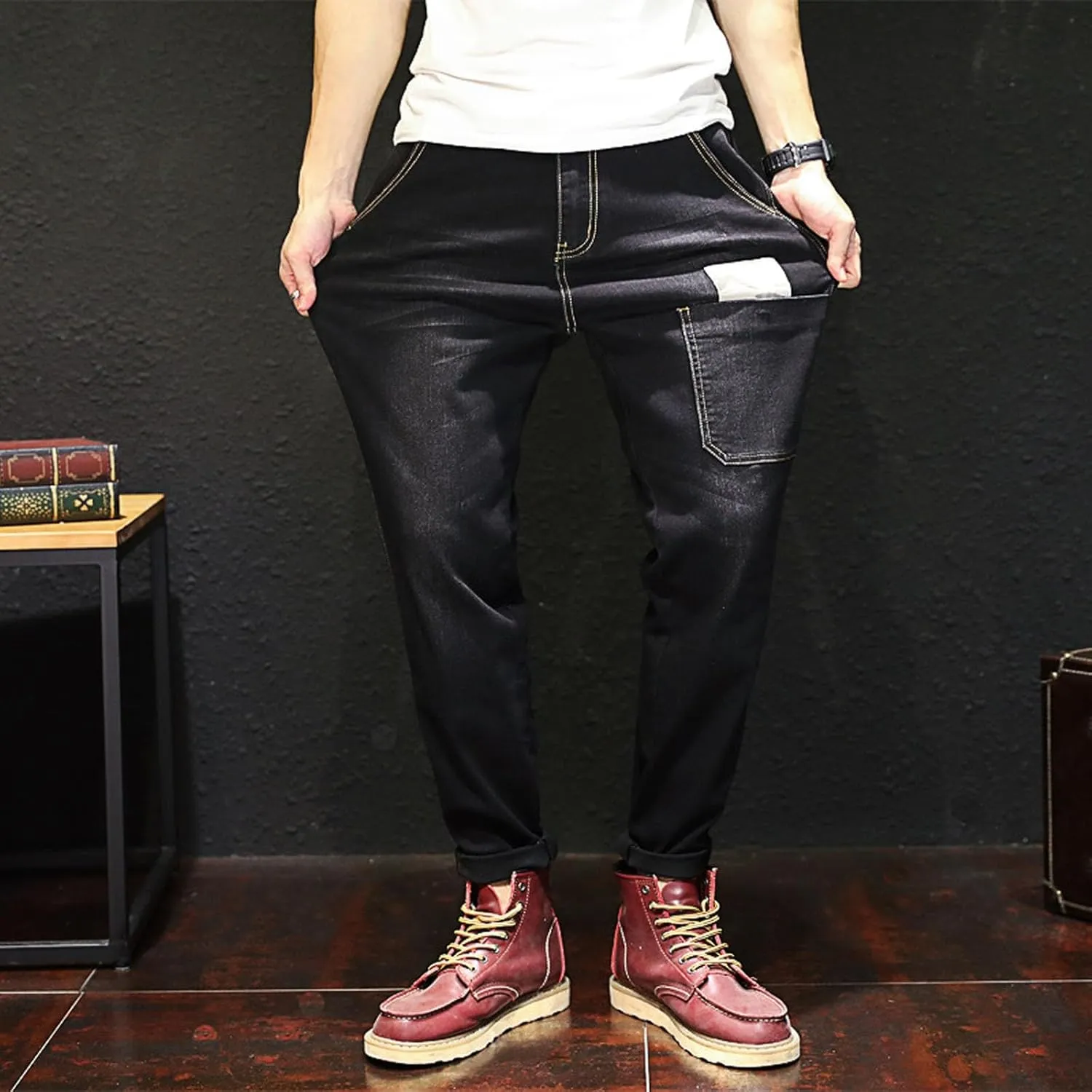 GIERIDUC Mens Casual Pants Relaxed Fit Mens Size Medium Athletic Pants Slim Fit Waterproof Trousers Loose Corduroy Trousers