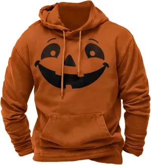 Halloween Hoodies for Men Fall Trendy Graphic Plus Size Sweatshirts Mens Funny Halloween Costume with Pocket