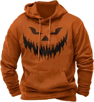 Halloween Hoodies for Men Fall Trendy Graphic Plus Size Sweatshirts Mens Funny Halloween Costume with Pocket