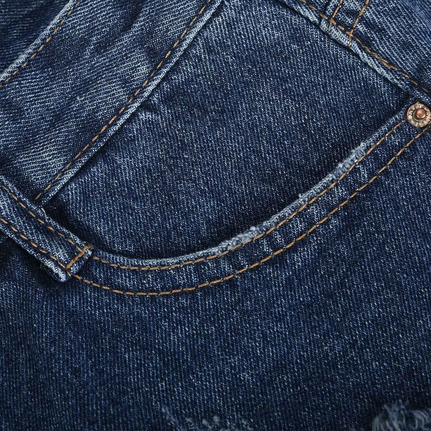 High Waisted Stretchy Buttoned Women Denim Shorts Ripped Denim Shorts Skinny Destroyed Jeans with Pockets