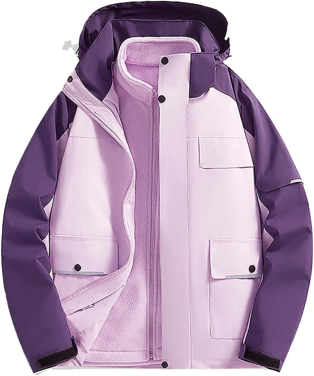 Jacket for Men,Mens Waterproof Raincoat Lightweight Softshell Jackets Outdoor Windbreaker Coat with Removable Lining