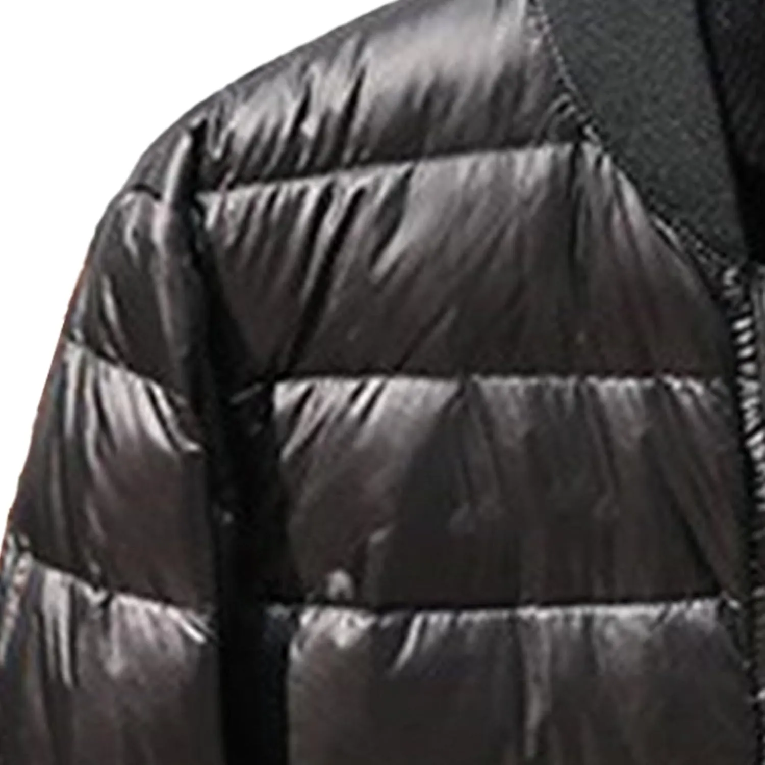 JEsilunmaMY Men's Lightweight Baseball Puffer Bomber Jackets Warm Winter Quilted Varsity Jackets Thermal Padded Down Coats