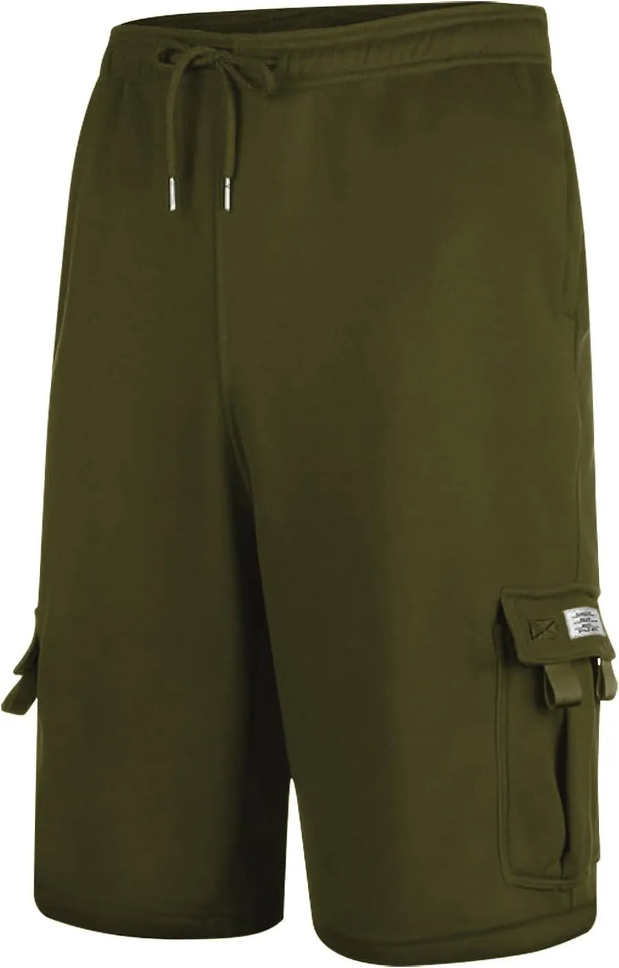 JIEMUXIU Cargo Shorts for Men Casual Drawstring Elastic Waist Athletic Cargo Shorts Workout Gym Jogger Shorts with 4 Pockets