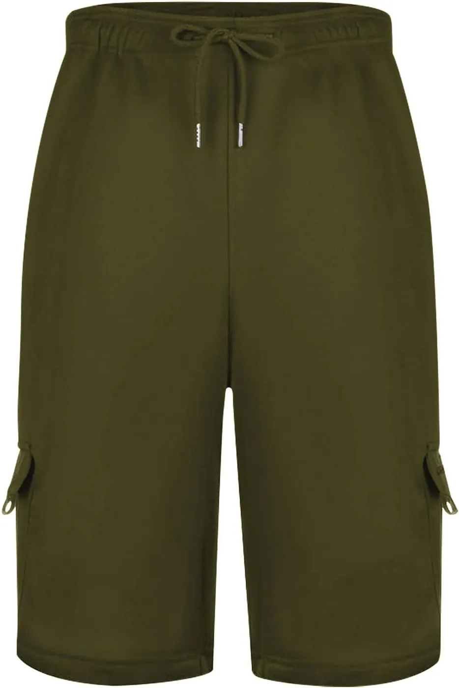 JIEMUXIU Cargo Shorts for Men Casual Drawstring Elastic Waist Athletic Cargo Shorts Workout Gym Jogger Shorts with 4 Pockets