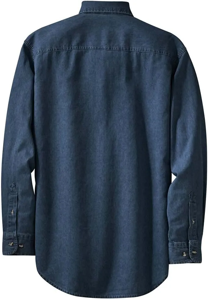 Joe's USA 6.5-Ounce Long Sleeve Denim Shirts in Sizes XS-6XL