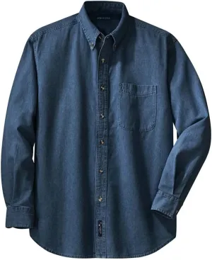Joe's USA 6.5-Ounce Long Sleeve Denim Shirts in Sizes XS-6XL
