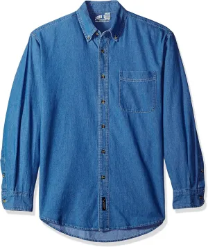 Joe's USA 6.5-Ounce Long Sleeve Denim Shirts in Sizes XS-6XL