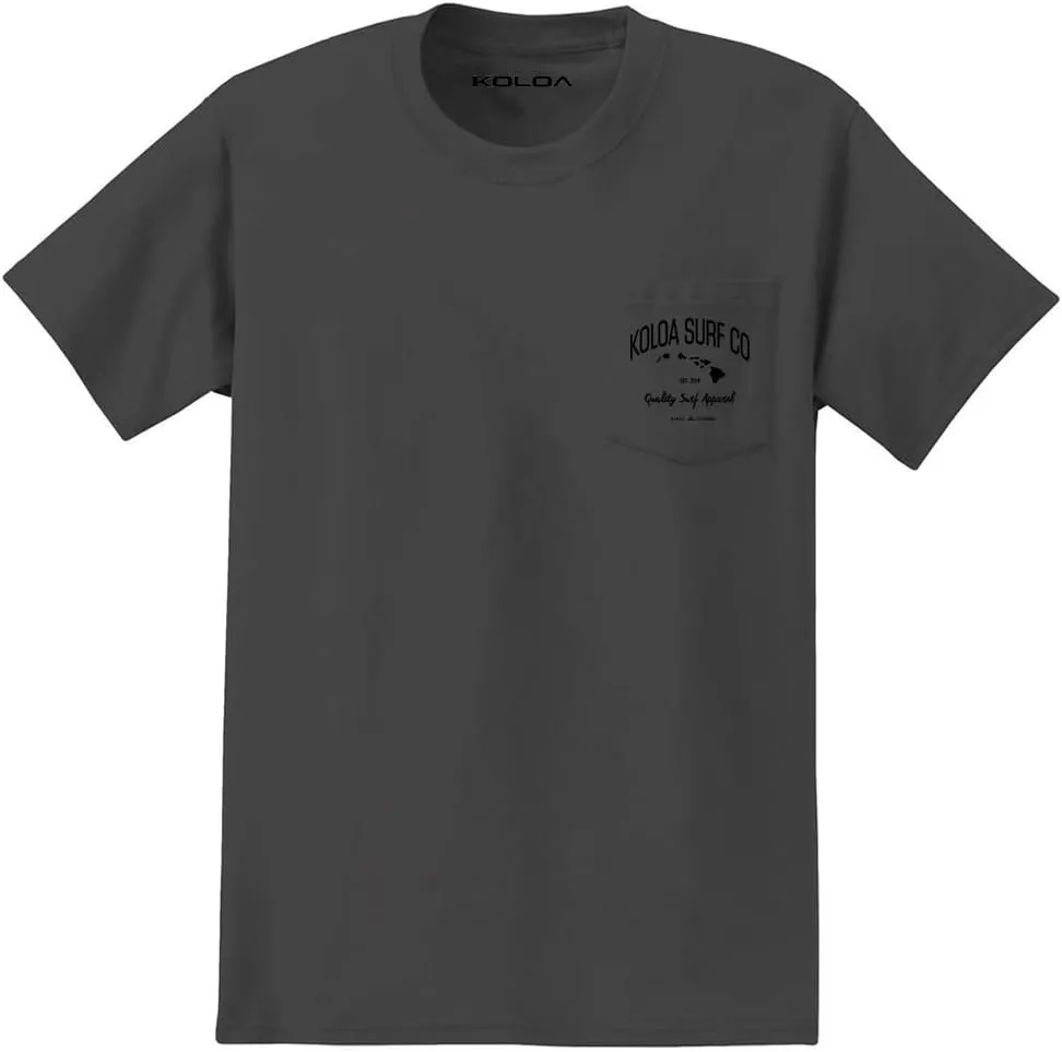 Joe's USA Koloa Surf Pocket Tees Graphic Heavyweight Cotton T-Shirts, Regular, Big & Tall