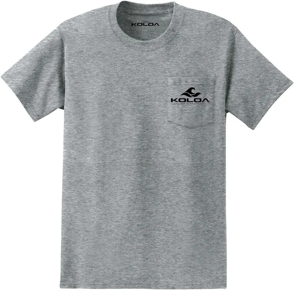 Joe's USA Koloa Surf Pocket Tees Graphic Heavyweight Cotton T-Shirts, Regular, Big & Tall