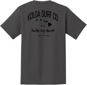 Joe's USA Koloa Surf Pocket Tees Graphic Heavyweight Cotton T-Shirts, Regular, Big & Tall