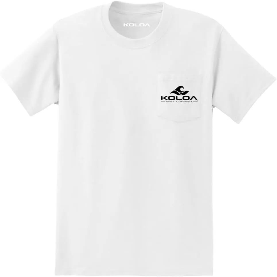 Joe's USA Koloa Surf Pocket Tees Graphic Heavyweight Cotton T-Shirts, Regular, Big & Tall