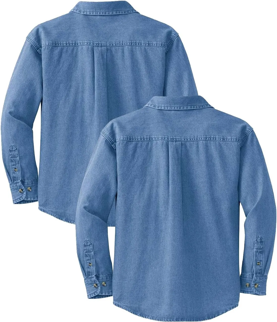 Joe's USA Ladies Long Sleeve Value Denim Shirts in Sizes XS-4XL
