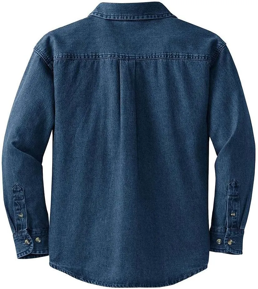 Joe's USA Ladies Long Sleeve Value Denim Shirts in Sizes XS-4XL
