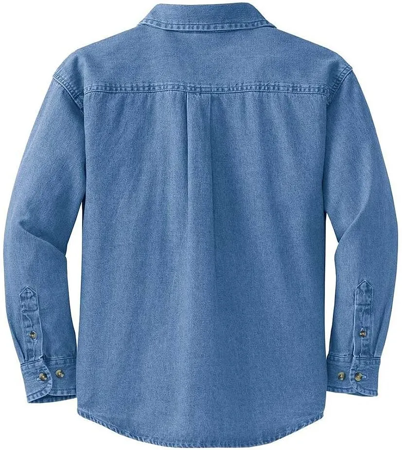 Joe's USA Ladies Long Sleeve Value Denim Shirts in Sizes XS-4XL