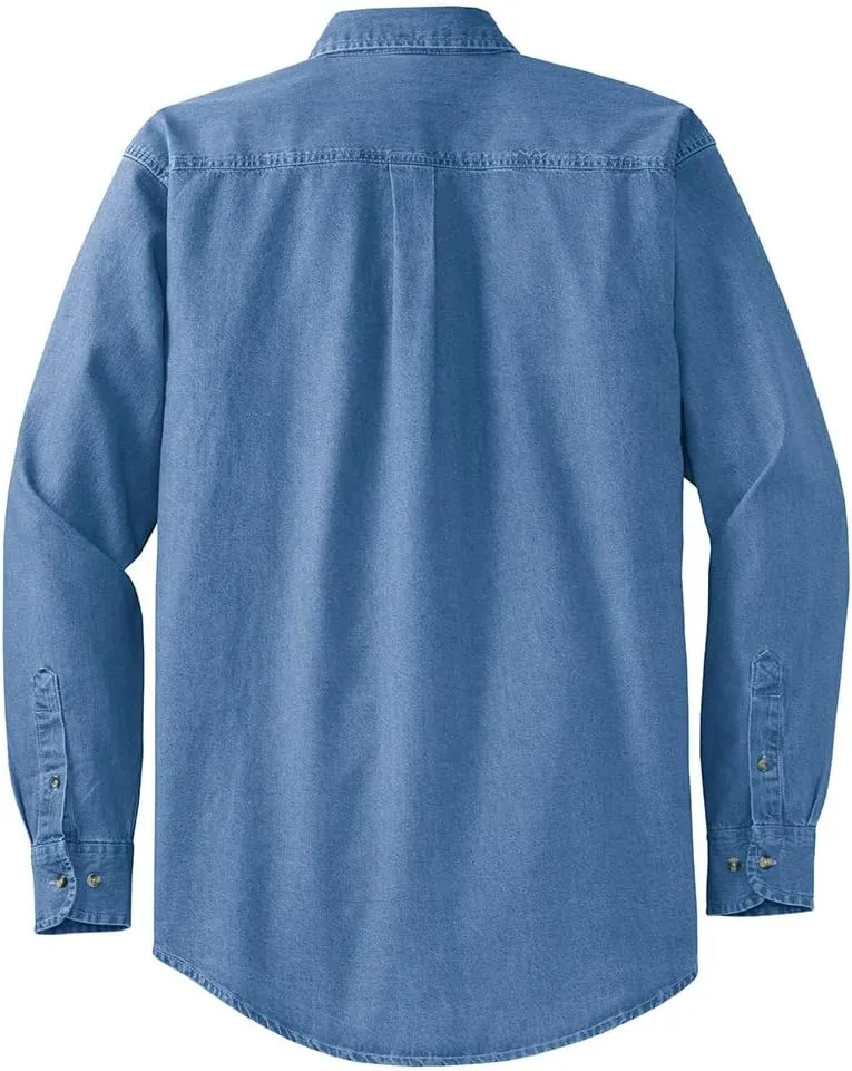 Joe's USA Men's 6.5-Ounce Long Sleeve Denim Shirts in Regular, Big and Tall Sizes
