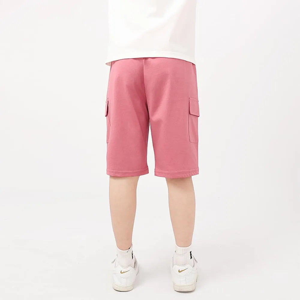 KISBINI Boys' Girls' Shorts Pull On Sweat Cargo Shorts for Kids