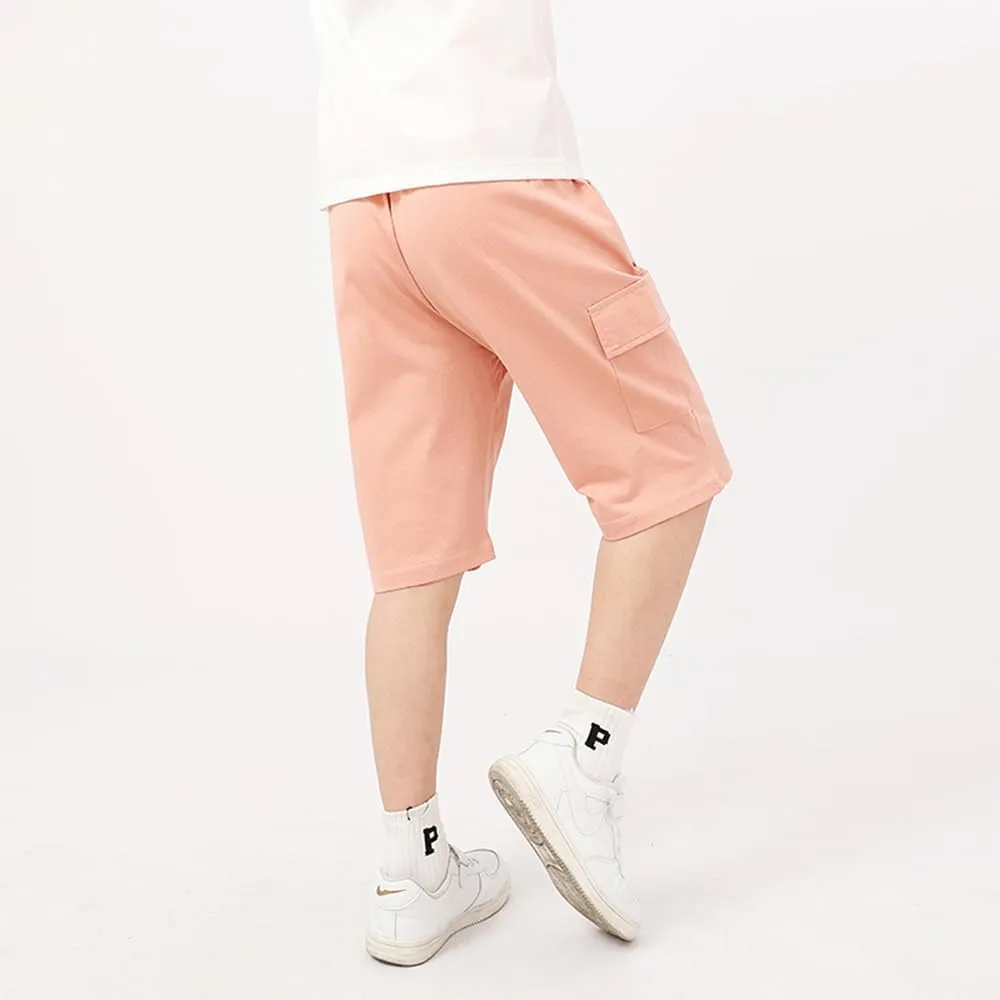 KISBINI Boys' Girls' Shorts Pull On Sweat Cargo Shorts for Kids