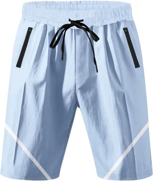 Men Athletic Shorts Beach Basketball Workout SweatShorts Elastic Waist Drawstring Loose Fit Comfy Shorts with Pockets