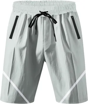 Men Athletic Shorts Beach Basketball Workout SweatShorts Elastic Waist Drawstring Loose Fit Comfy Shorts with Pockets