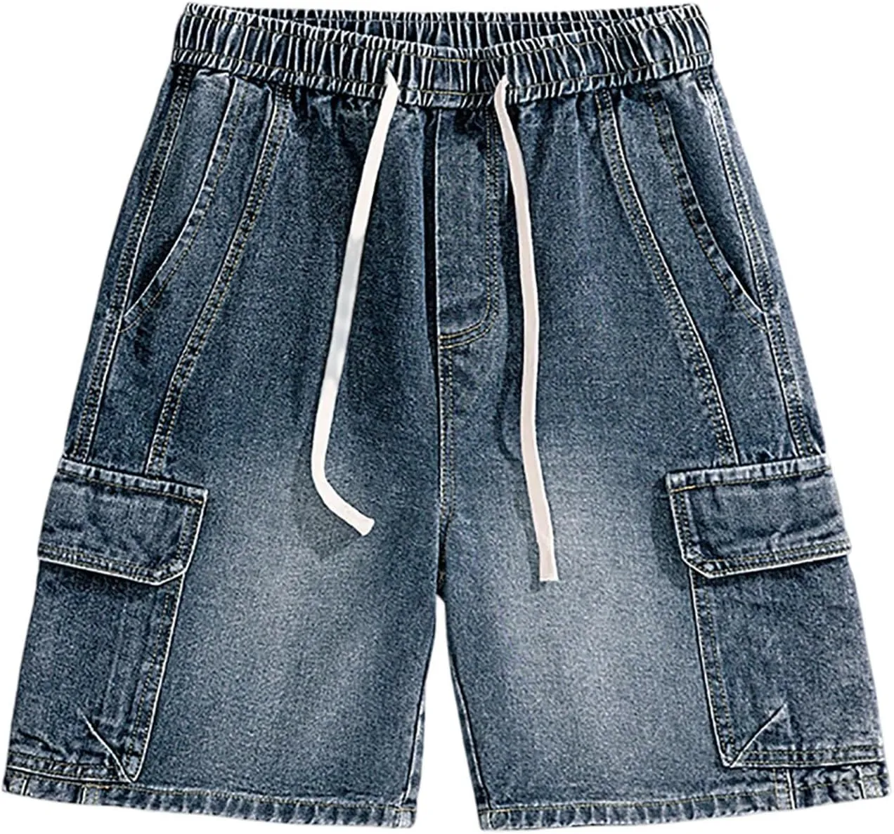 Men Baggy Denim Jorts Y2K Loose Fit Hip Hop Jean Shorts Casual Mid Jeans Trendy Outfits