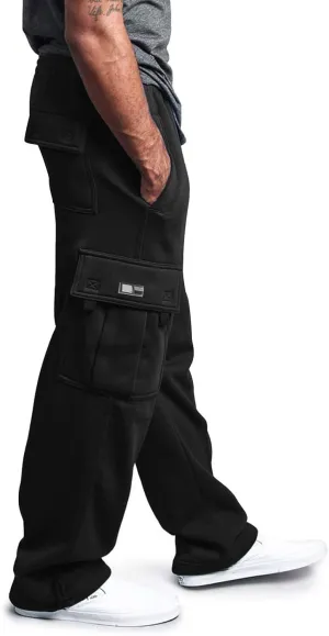 Men Cargo Combat Work Pant Gym Running Jogger Plain Stretch Sweat Pants Loose Linen Track Lounge Pants
