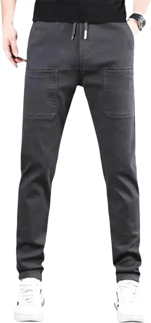 Men Cargo Pants with Pockets,Multi Pocket Cargo Pants for Men,Multipants,Stretch Cargo Pants (Dark Gray,S)