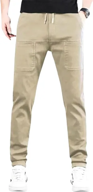 Men Cargo Pants with Pockets,Multi Pocket Cargo Pants for Men,Multipants,Stretch Cargo Pants (Khaki,XL)