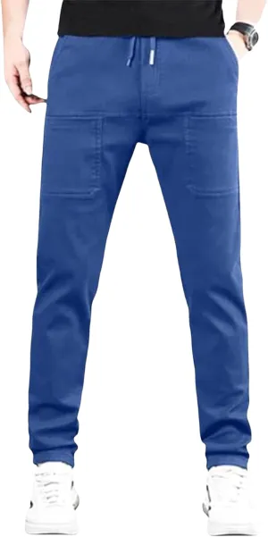 Men Cargo Pants with Pockets,Multi Pocket Cargo Pants for Men,Multipants,Stretch Cargo Pants (Navy Blue,XL)