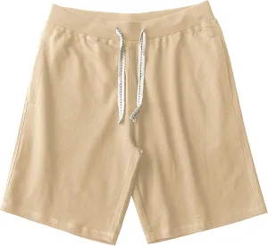 Men Cotton Classic Sweat Drawstring Shorts Running Gym Cotton Sweat Mens Short Athletic Workout Lounge Short