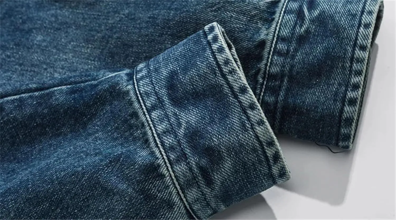 Men Stand Collar Vintage Washed Denim Shirt City Streetwear Fashion Loose Long Sleeve Jeans Shirts Jacket