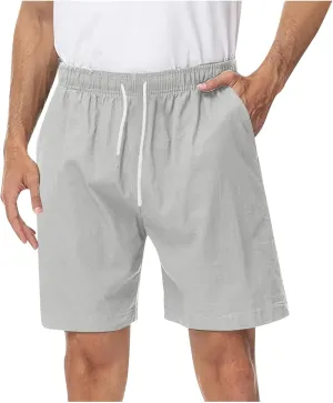Mens Athletic Workout Shorts 5.5" Cotton Elastic Waist Joggers Casual Shorts Sports Sweat Shorts Men's Drawstring Walk Shorts