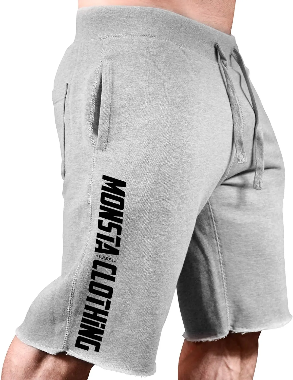 Men's Bodybuilding Workout (MC-Crest-Flag) Gym Sweat Shorts