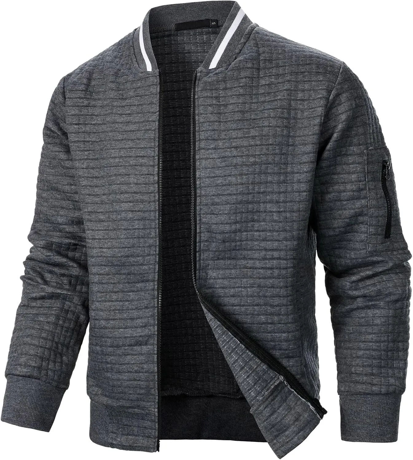 Men's Bomber Jacket Lightweight Casual Stylish Light Flight Jacket Breathable Windbreaker Varsity Jackets