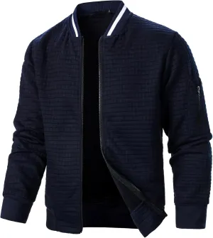 Men's Bomber Jacket Lightweight Casual Stylish Light Flight Jacket Breathable Windbreaker Varsity Jackets