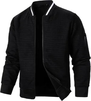 Men's Bomber Jacket Lightweight Casual Stylish Light Flight Jacket Breathable Windbreaker Varsity Jackets