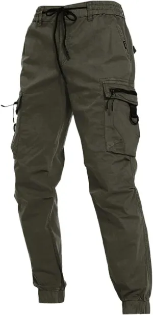 Mens Cargo Pants Workwear Pants for Men Flannel Lined Cargo Pants Men's High Stretch Multi-Pocket Cargo Pants Mens